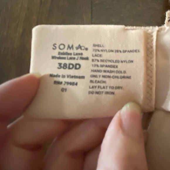 Soma Embliss Luxe Lace Back Wireless Bra 38DD - Picture 10 of 10
